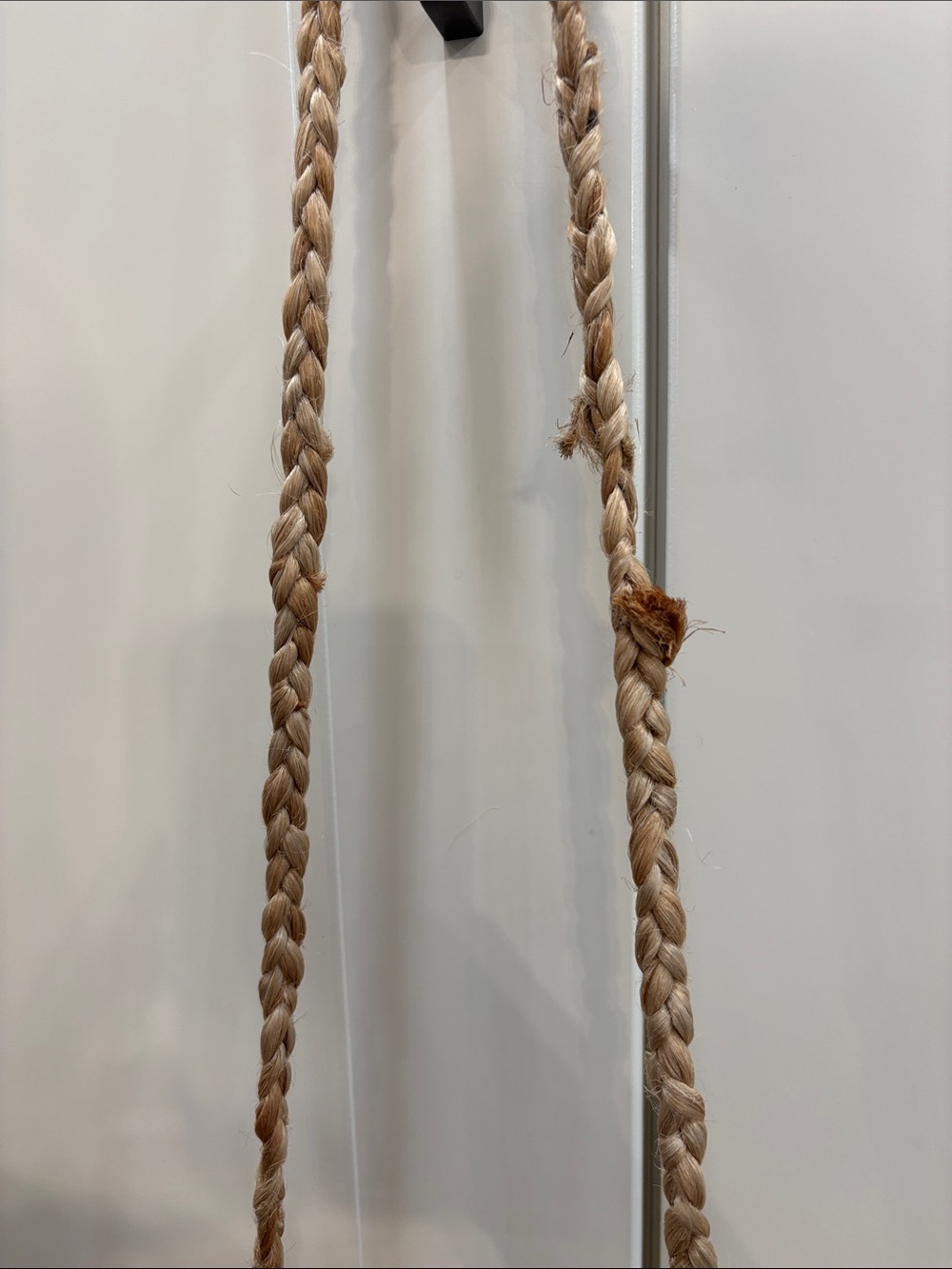 Woven Straw Tote Bag with Wooden Handle - Natural - Picture 7 of 7